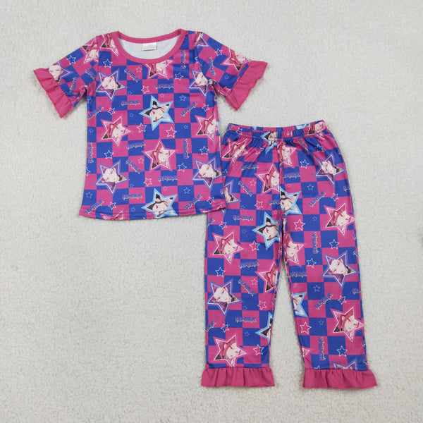 RTS GSPO2230 toddler girl clothes cartoon print girl pajamas set