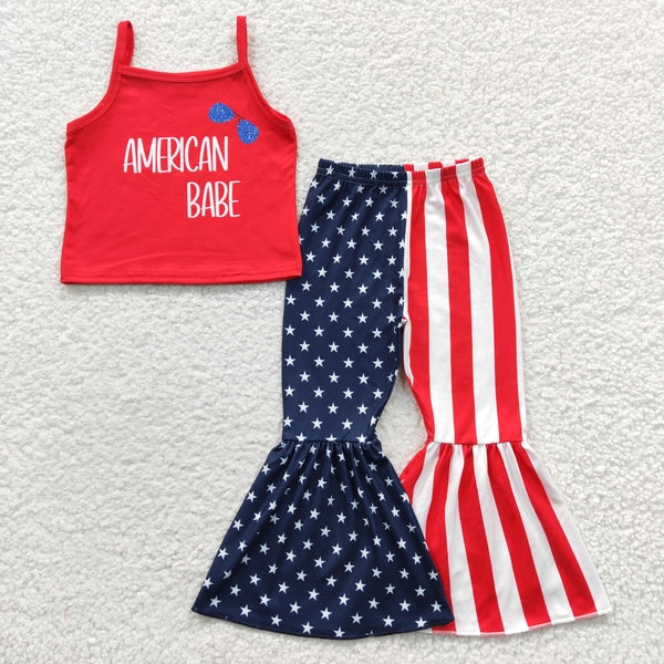 GSPO0533 kids clothes girls july 4th girl patriotic outfits