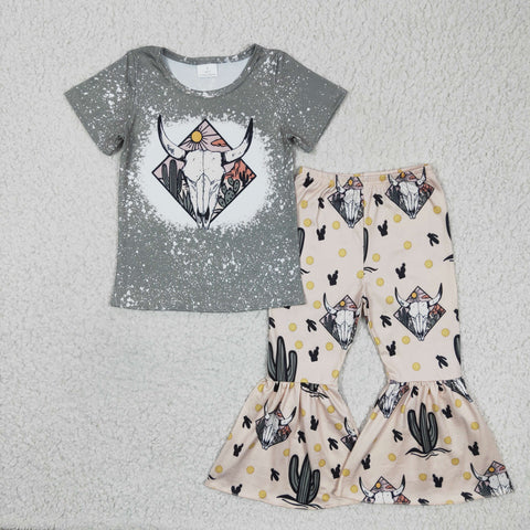 GSPO0319 RTS baby girl clothes cow fall spring outfits