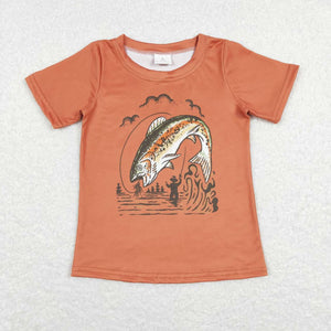 BT0507 baby boy clothes fishing short sleeve boy summer tshirt