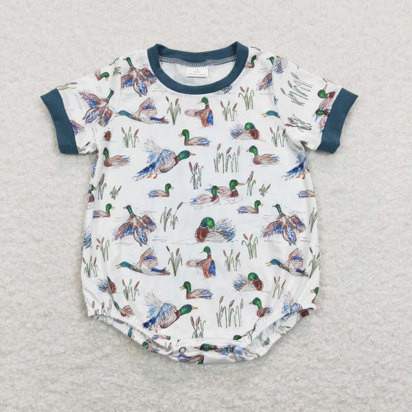 SR0894 RTS baby boy clothes mallard duck boy summer bubble toddler summer clothes