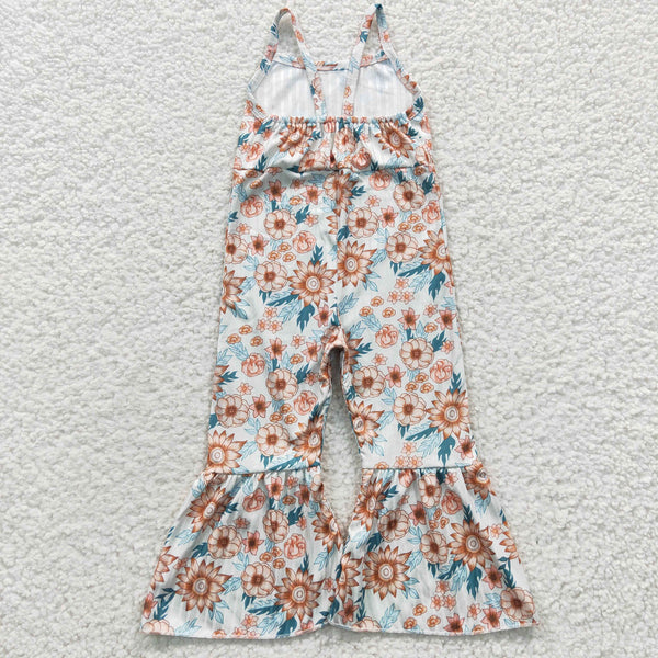 SR0309 kids clothes girls floral ripped girl summer jumpsuit