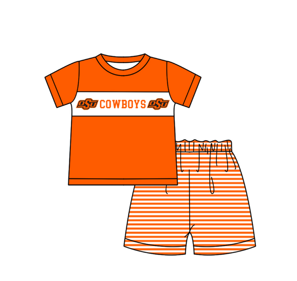 Produce order MOQ:5pcs each design  kids state summer clothing set matching clothes 915