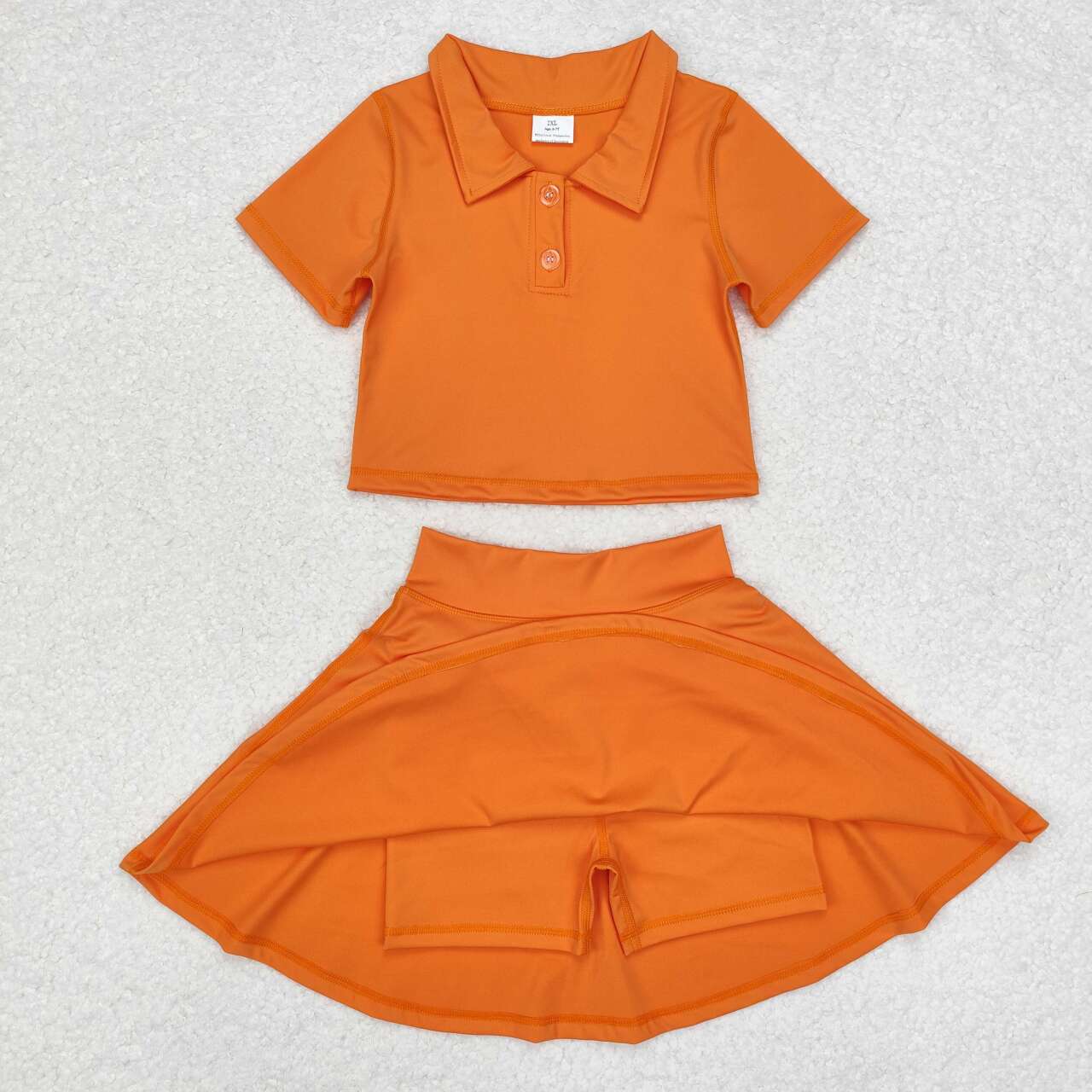 GSD1394 RTS toddler girl clothes  orange girl summer yoga outfits summer outfit