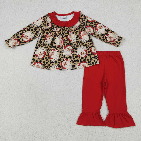 GLP2369 RTS girl clothes santa girl christmas winter set christmas outfit