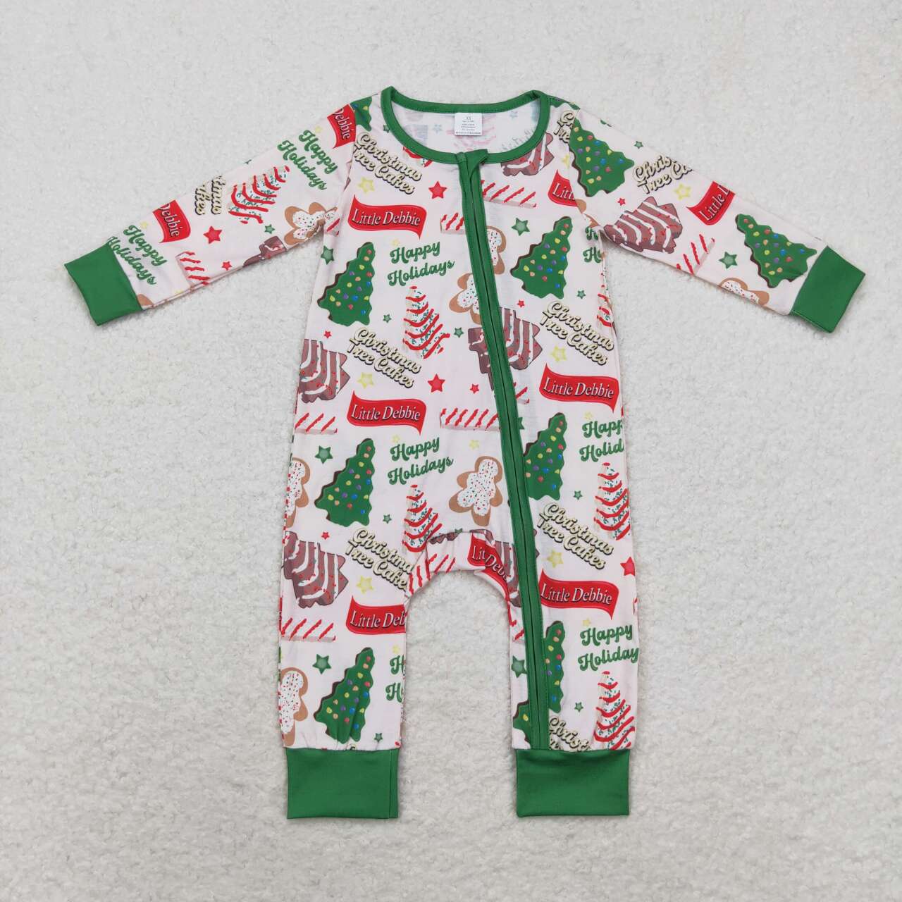 LR1057 RTS baby boy clothes xmas tree toddler boy christmas winter romper