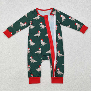 LR1861 RTS baby boy clothes mallard boy christmas winter romper-bamboo