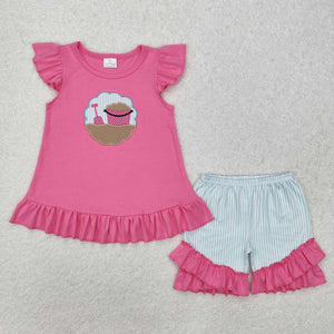 GSSO1785 RTS baby girl clothes sandy beach toddler girl summer outfit