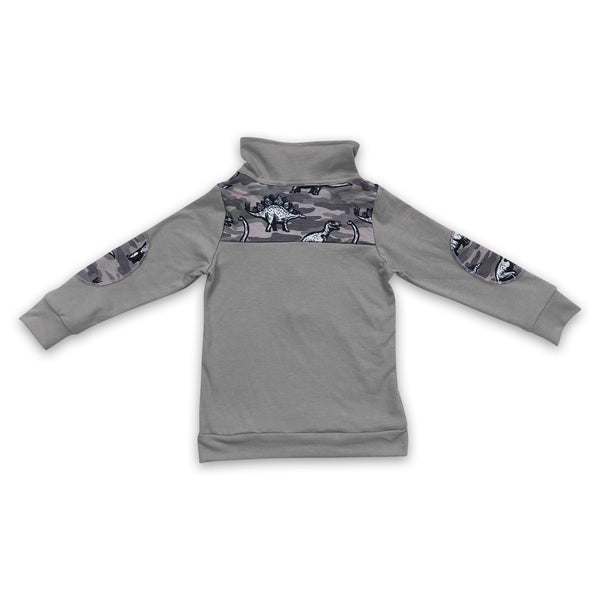 BT0106 baby boy clothes grey zipper winter shirt-promotion 2024.12.14 $5.5