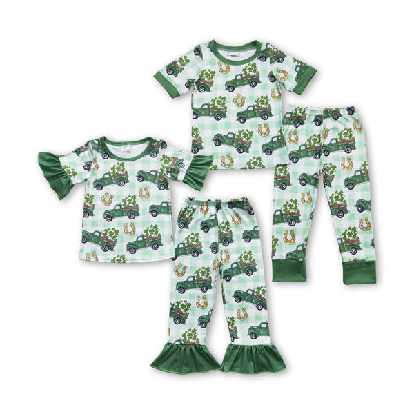 Kids clothing matching St. Patrick's Day clothing pajamas set