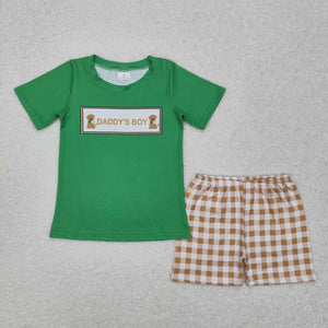 BSSO1131 RTS Boy Summer Outfit Daddy's Boy Summer Shorts Set