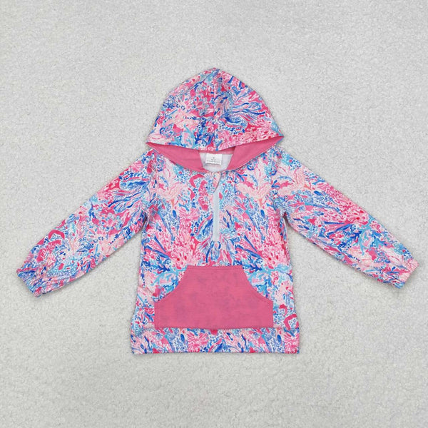 GT0745 RTS toddler girl clothes floral girl  winter top shirt