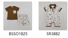 RTS Matching kids clothing cowboy print clothing baby boy summer clothing-2026.3.24
