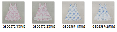 RTS Matching clothing kids bows print clothing girl summer yoga dress-2026.4.25