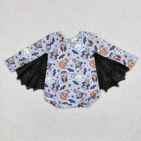 LR1341 RTS baby girl clothes cartoon dog girl halloween winter romper