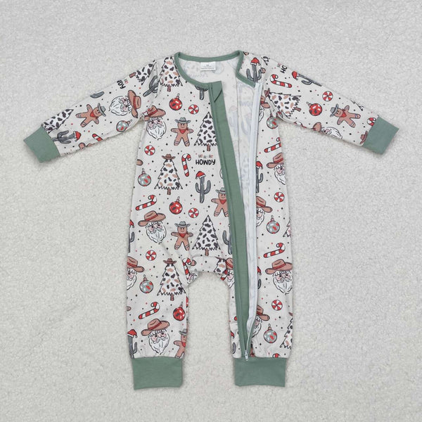 LR1674 RTS baby boy clothes santa boy christmas winter romper