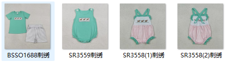RTS Matching kids clothing embroidery hunting print clothing baby summer clothing-2026.3.19