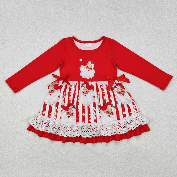 GLD0881 RTS toddler girl clothes red girl christmas dress