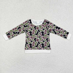 BT1062 RTS toddler boy clothes camo boy winter top shirt