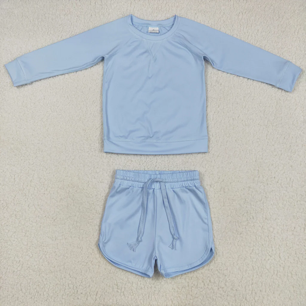 RTS toddler clothes matching clothing solid color set kids summer yoga clothing