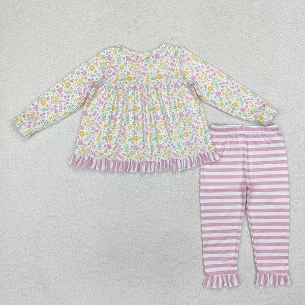 GLP2119 RTS  toddler girl clothes floral  girl winter set