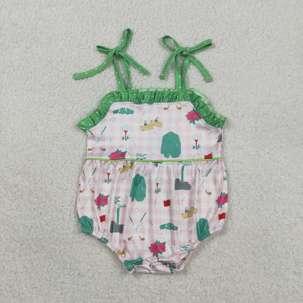 SR3868 RTS baby girl clothes golf print toddler girl summer bubble