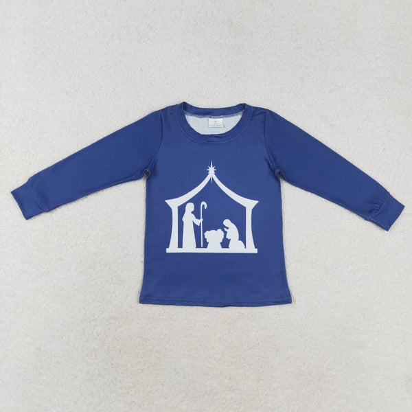 BT0774 RTS toddler boy clothes Jesus boy christmas winter top shirt