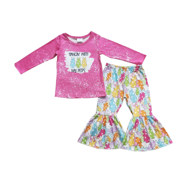 todderl girl clothes pink bunny easter matching clothing