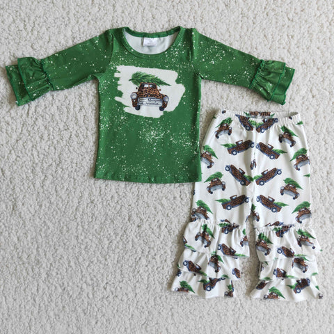 6 A20-18 baby girl clothes green christmas tree girl christmas outfit-promotion 2024.11.2 $2.99