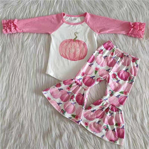 6 A8-30 baby girl clothe pink pumpkin girl halloween outfit--promotion 2024.9.28 $2.99