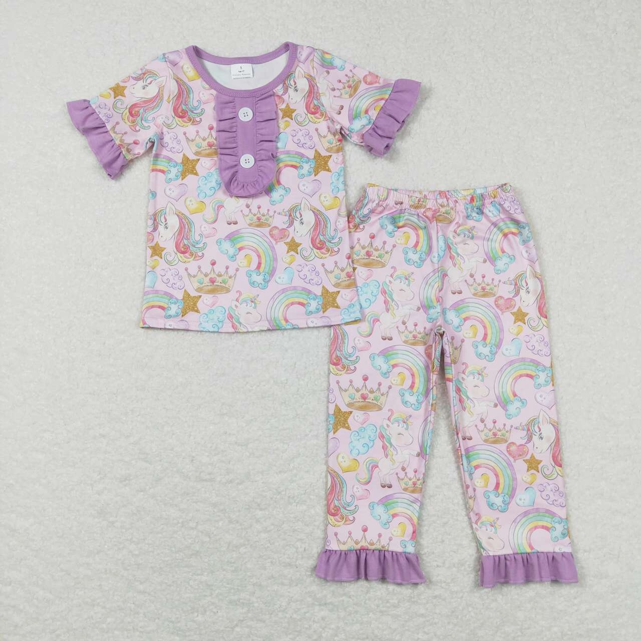 GSPO0949 toddler girl clothes unicorn toddler fall spring outfit