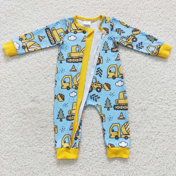 LR0492 baby clothes zipper winter romper