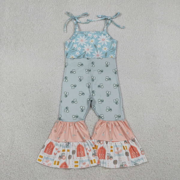 RTS SR3587 baby girl clothes farm life girl  summer  jumpsuit