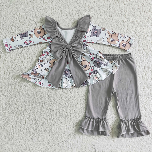 6 B5-20 snowman grey baby girl clothes winter outfits-promotion 2023.11.25