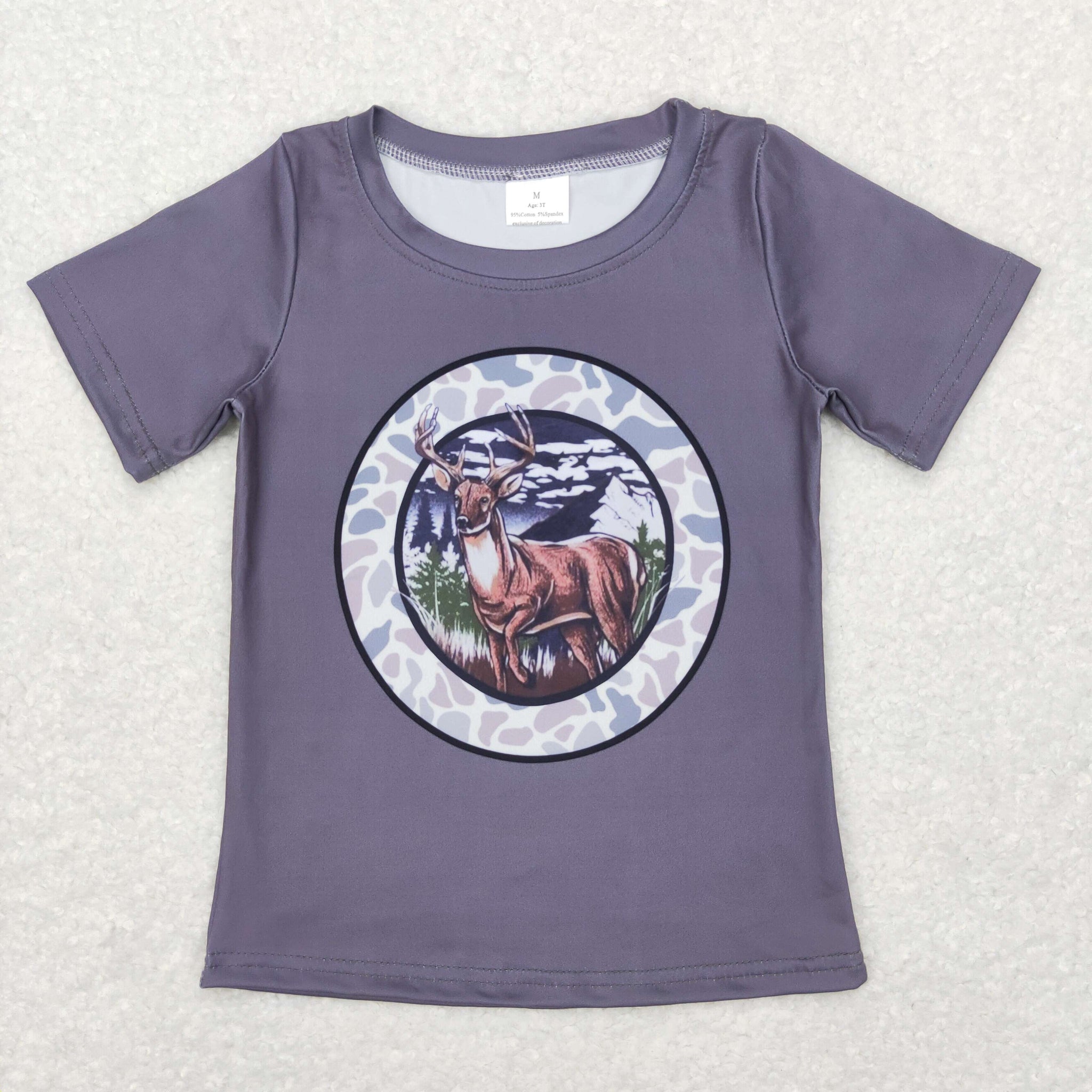 BT0464 RTS  toddler boy clothes hunting clothes deer boy summer tshirt