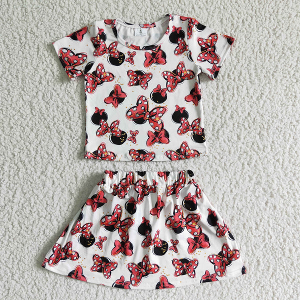 GSD0067 baby girl clothes red cartoon girl summer outfit toddler skirt set-promotion 2024.4.27 $5.5