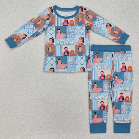 BLP1059 3-6M to 5-6T RTS toddler boy clothes boy winter pajamas  set