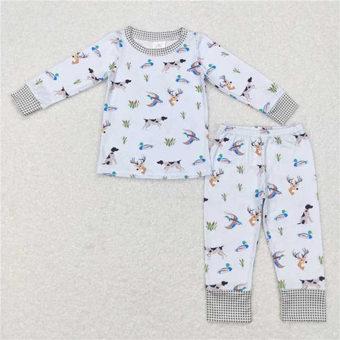 BLP0410 baby boy clothes mallard duck outfit hunting clothes boy winter outfit boy winter pajamas set