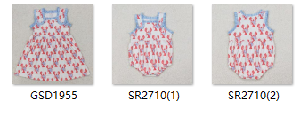 RTS girl summer clothes crawfish girl summer matching clothing
