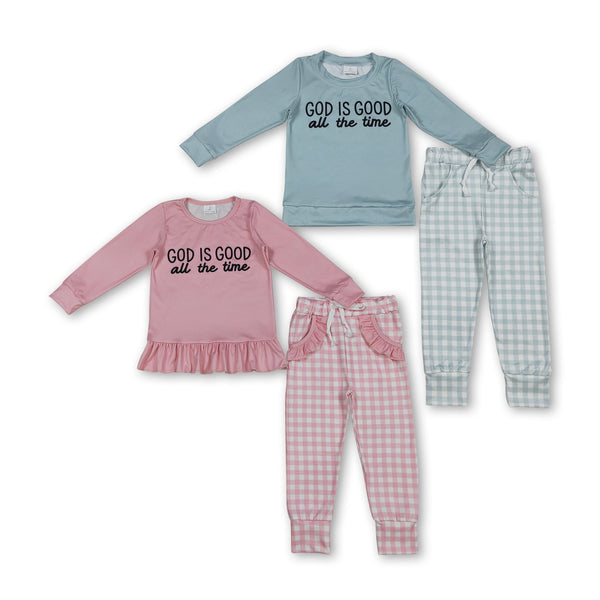 RTS kids matching clothing god is good print clothing baby  winter clothing-2025.12.8