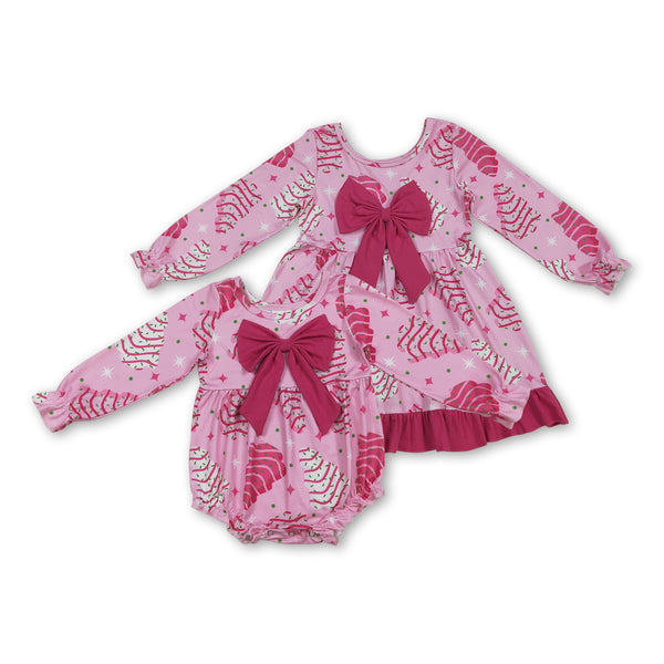 RTS kids matching clothing christmas tree print clothing girl winter clothing-2025.10.17