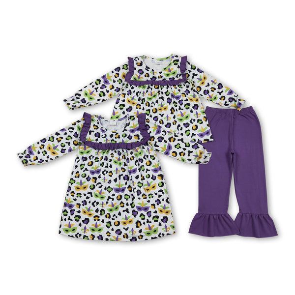 RTS kids matching clothing leopard print clothing baby girl mardi gras clothing-2026.1.6