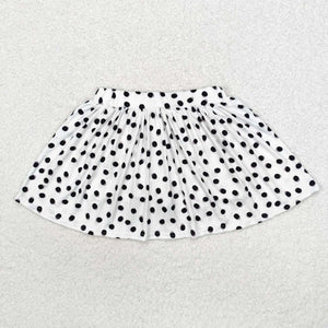 GLK0031 RTS baby girls clothes black dots girl shots skirt summer bottom