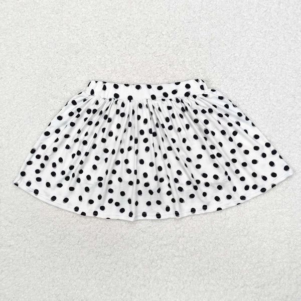 GLK0031 RTS baby girls clothes black dots girl shots skirt summer bottom