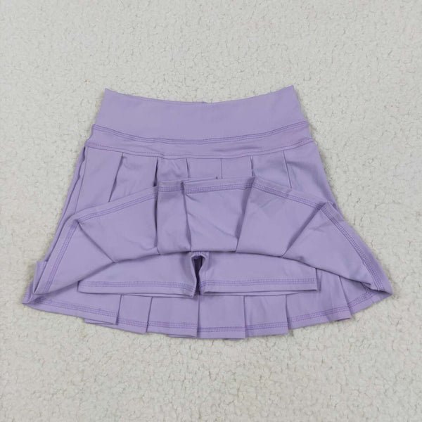 GLK0085 RTS girls clothes purple girl yoga shots skirt atheletic clothes