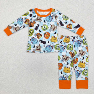 BLP0809 RTS toddler boy clothes mouse cartoon boy halloween pajamas set-real pic