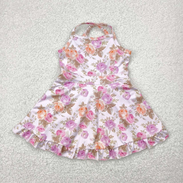 GSD2280 RTS  toddler clothes flower girl summer dress yoga clothes