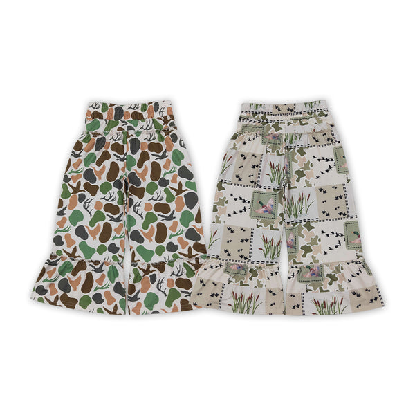 RTS Matching clothing kids camo duck mixed print toddler girl flare pants-2026.10.7