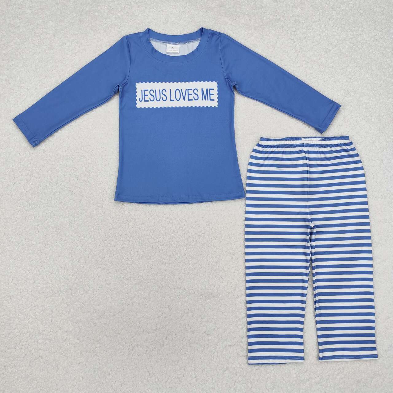 BLP0766 RTS toddler boy clothes jesus loves me boy winter outfit