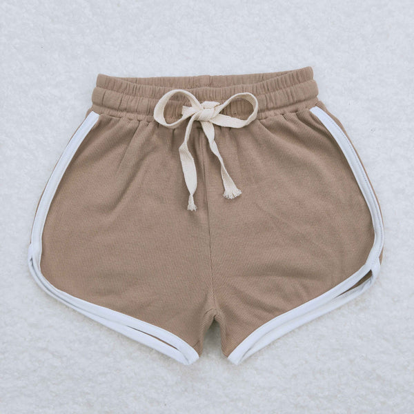 SS0294 RTS toddler clothes cotton brown baby girl summer shorts